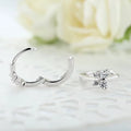 Baby Princess 925 Silver Butterfly Zirconia Small Hoop Earring for Girls Child Wome Beautiful Aros Huggies Earring Jewelry