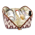 Large Waterproof Leather Luxury Makeup Bag with Zipper