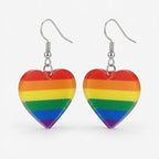 Rainbow Heart Earrings – Playful Style with Acrylic Design