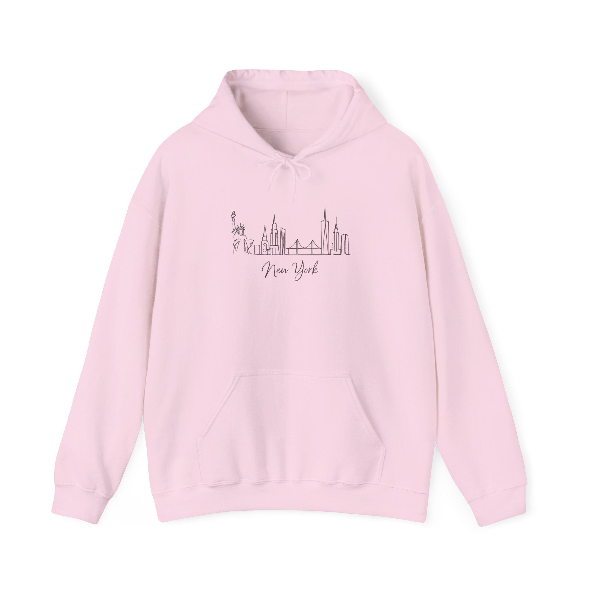 New York Skyline Hoodie - Minimalist Cityscape Pullover