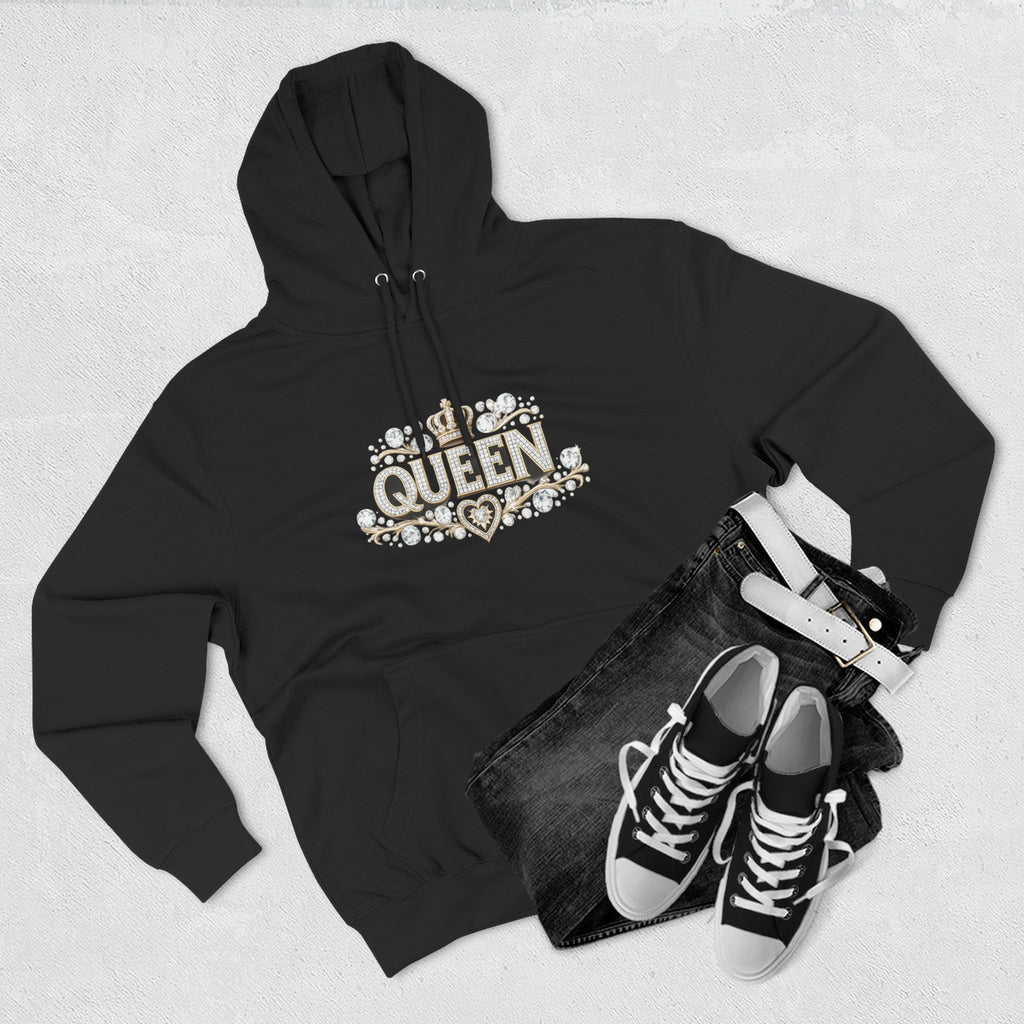 Queen Crown Hoodie — Feminine Sparkle Pullover