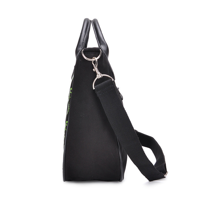Halloween Skull Print Shoulder Handbag – Canvas Crossbody Bag