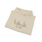 New York Skyline Hoodie - Minimalist Cityscape Pullover