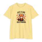 Just a Girl Who Loves Red Pandas T-Shirt — Cute Red Panda Tee for Women