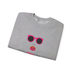 Crewneck Sweatshirt - "Be You, Kind" Pink Sunglasses & Lips Graphic
