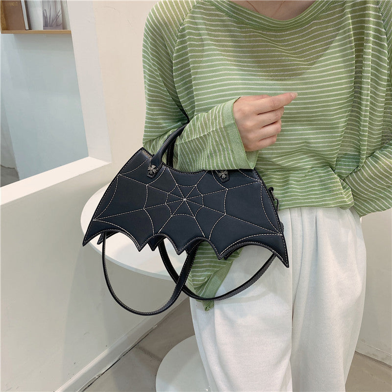 Halloween Spider Web Shoulder Bag – Black Messenger Crossbody