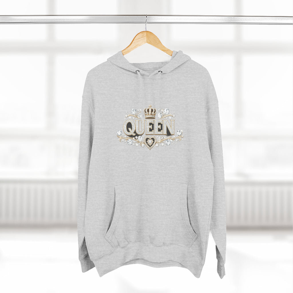 Queen Crown Hoodie — Feminine Sparkle Pullover