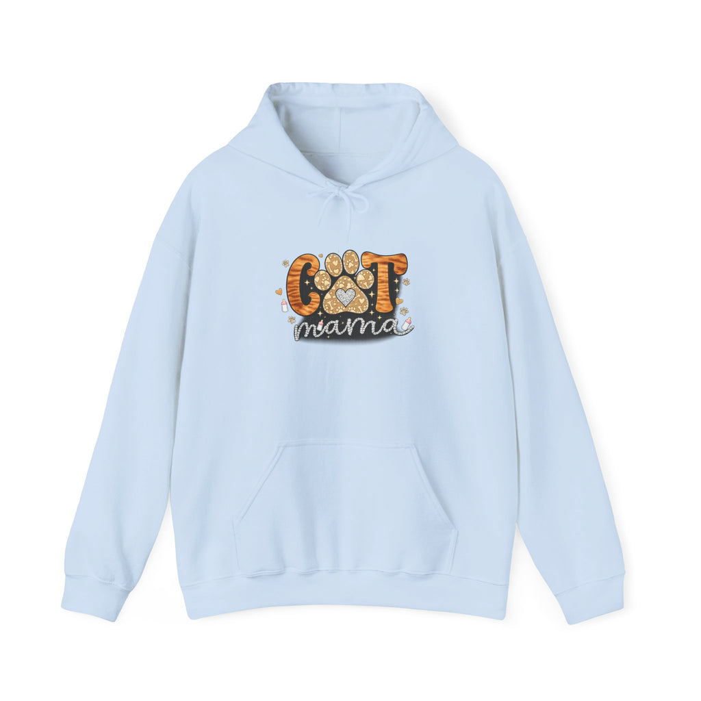 Cat Mama Hoodie – Leopard Paw 'Cat Mama' Graphic Sweatshirt
