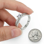 925 Sterling Silver Ring – Elegant Cross Design with Zirconia