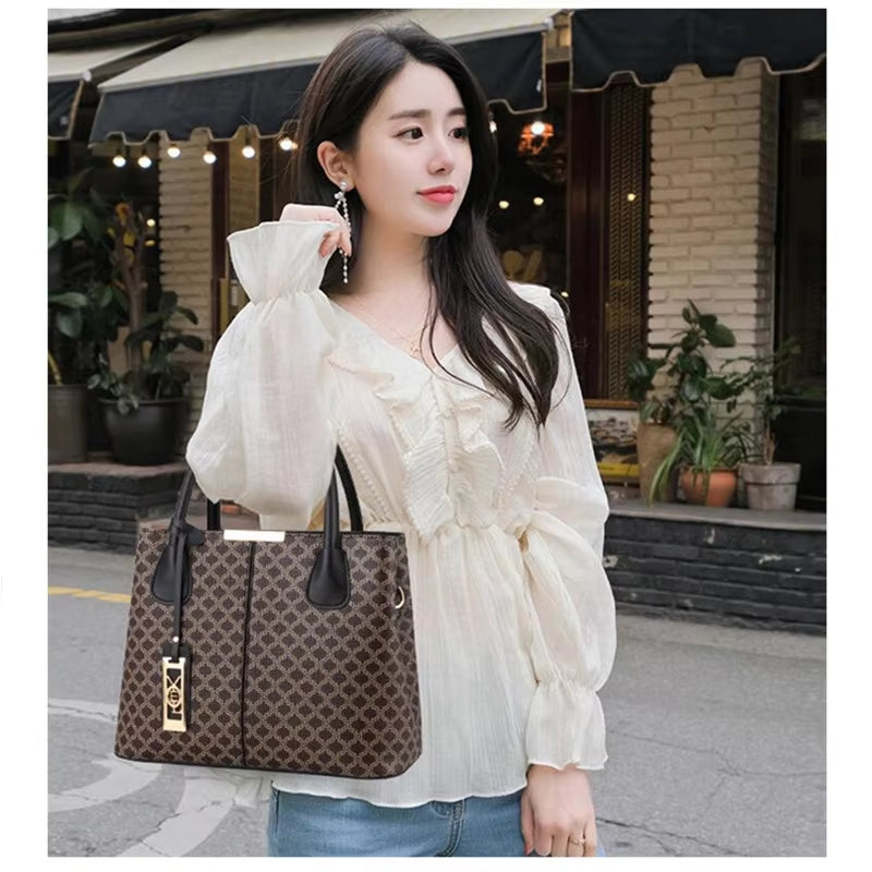 Luxury Women's Crossbody Handbag, PU Leather Tote