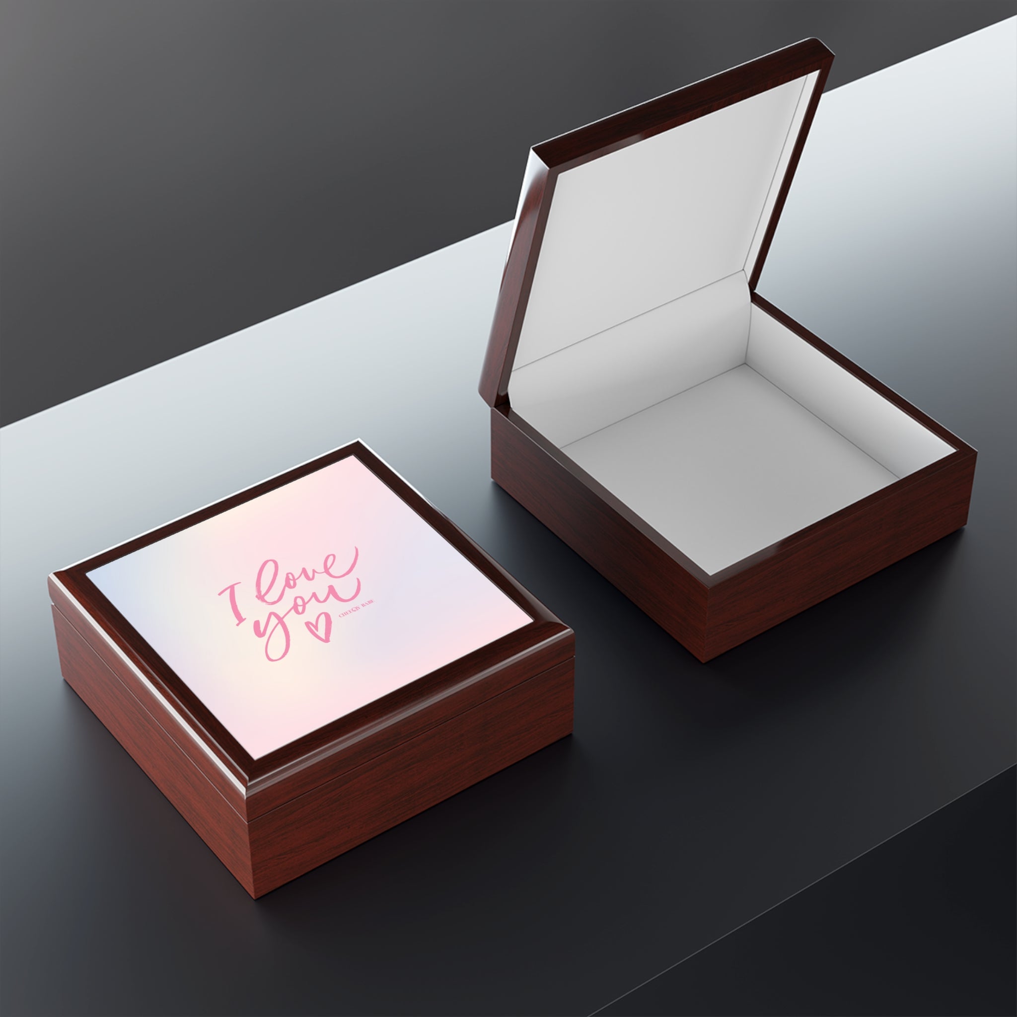 Sentimental Jewelry Box with 'I Love You' Design - Perfect Gift for Loved Ones