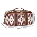Large Waterproof Leather Luxury Makeup Bag with Zipper