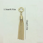 Fashion Brand Metal Decoration Buckle Tassel Pendant Keychain for Handbag Bag Purse Hardware Accessories DIY Crafts Decor Tassel