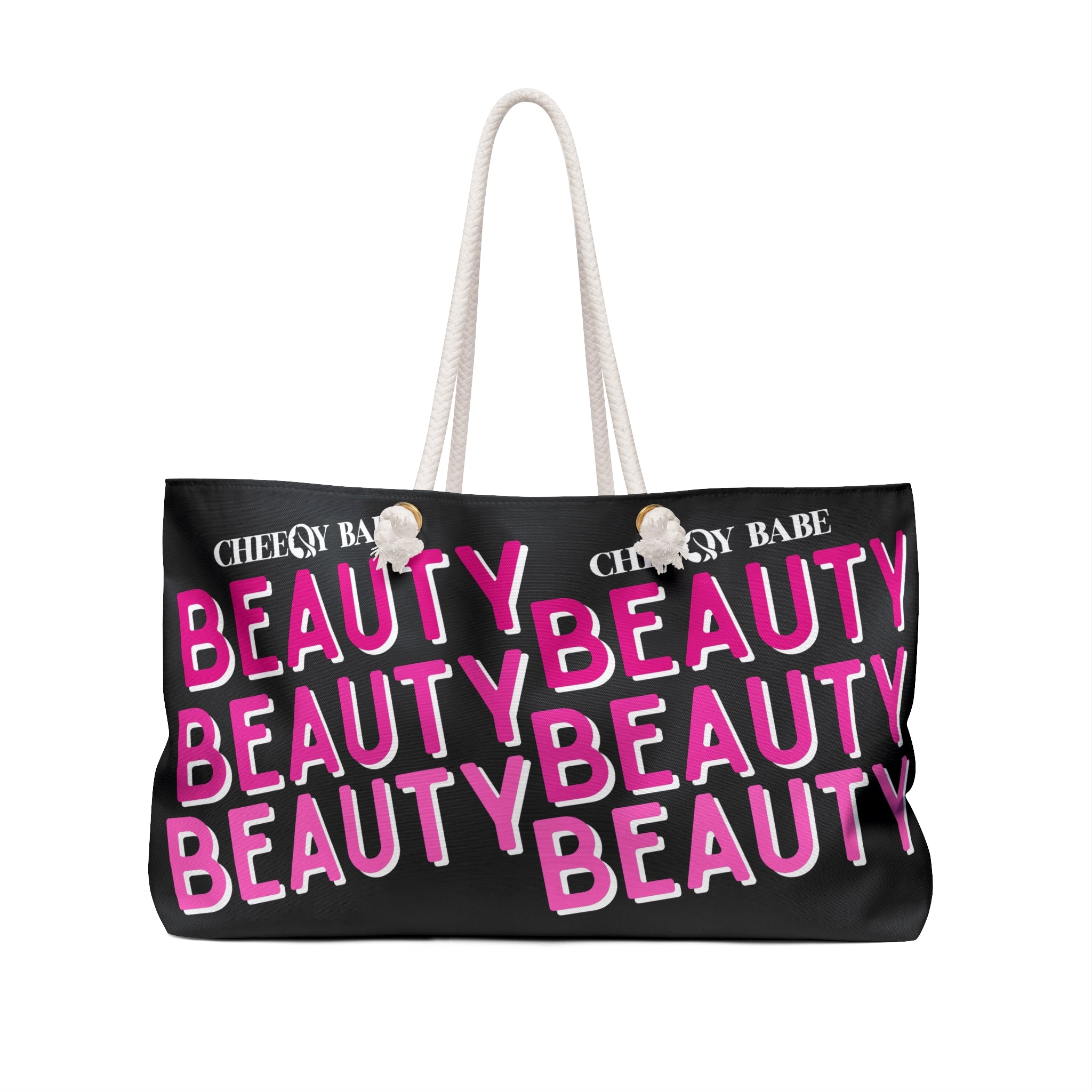 Weekender Bag 'Beauty' – Black Stylish Travel Bag