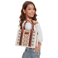 Bohemian Ethnic Print Tote Bag, Large Capacity, Canvas, Crossbody