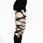 Gothic Black Mesh Tights – Spider-Web Y2K Punk Stockings