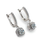 2CT Moissanite Huggie Hoop Earrings 925 Silver Dainty Jewelry