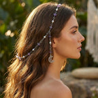 Boho Hair Chain Cuffs – Pearl & Stone Star + Butterfly Charms