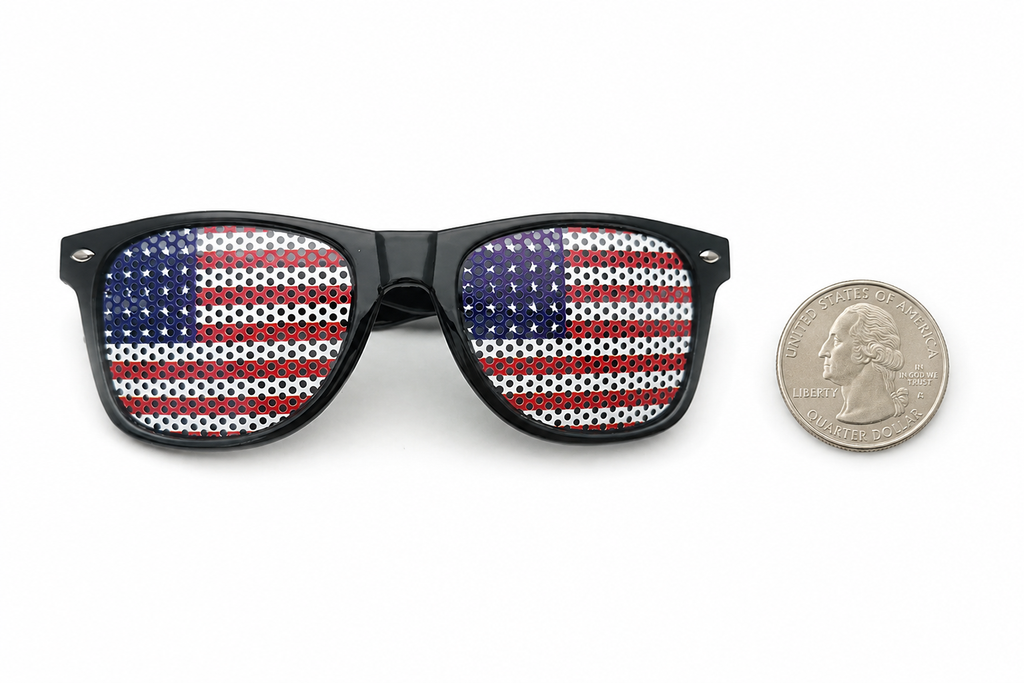 Flag Accent Sunglasses – Statement Style Square Frame Shades