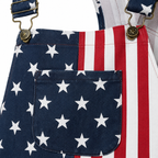 American Flag Short Overalls – Patriotic Summer Festival Romper