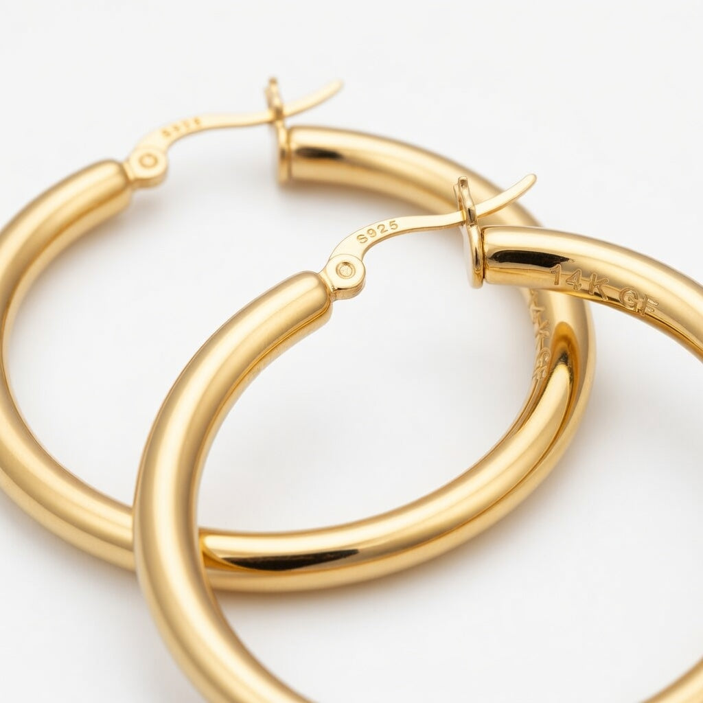 Chunky Hoop Earrings for Bold Style – 14K Gold Plated