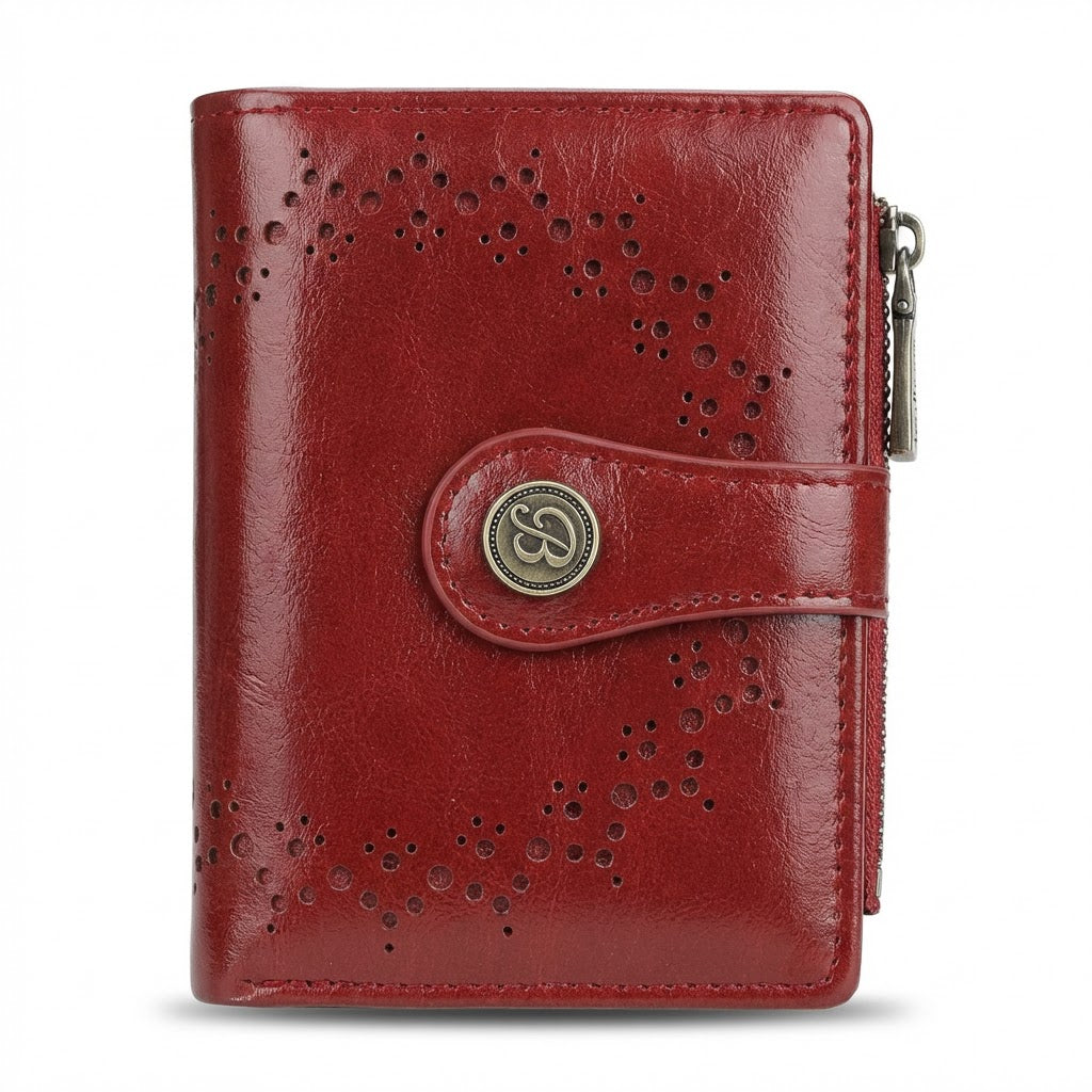 PU Leather Mini Wallet – Chic Card Organizer with Zipper Coin Pocket