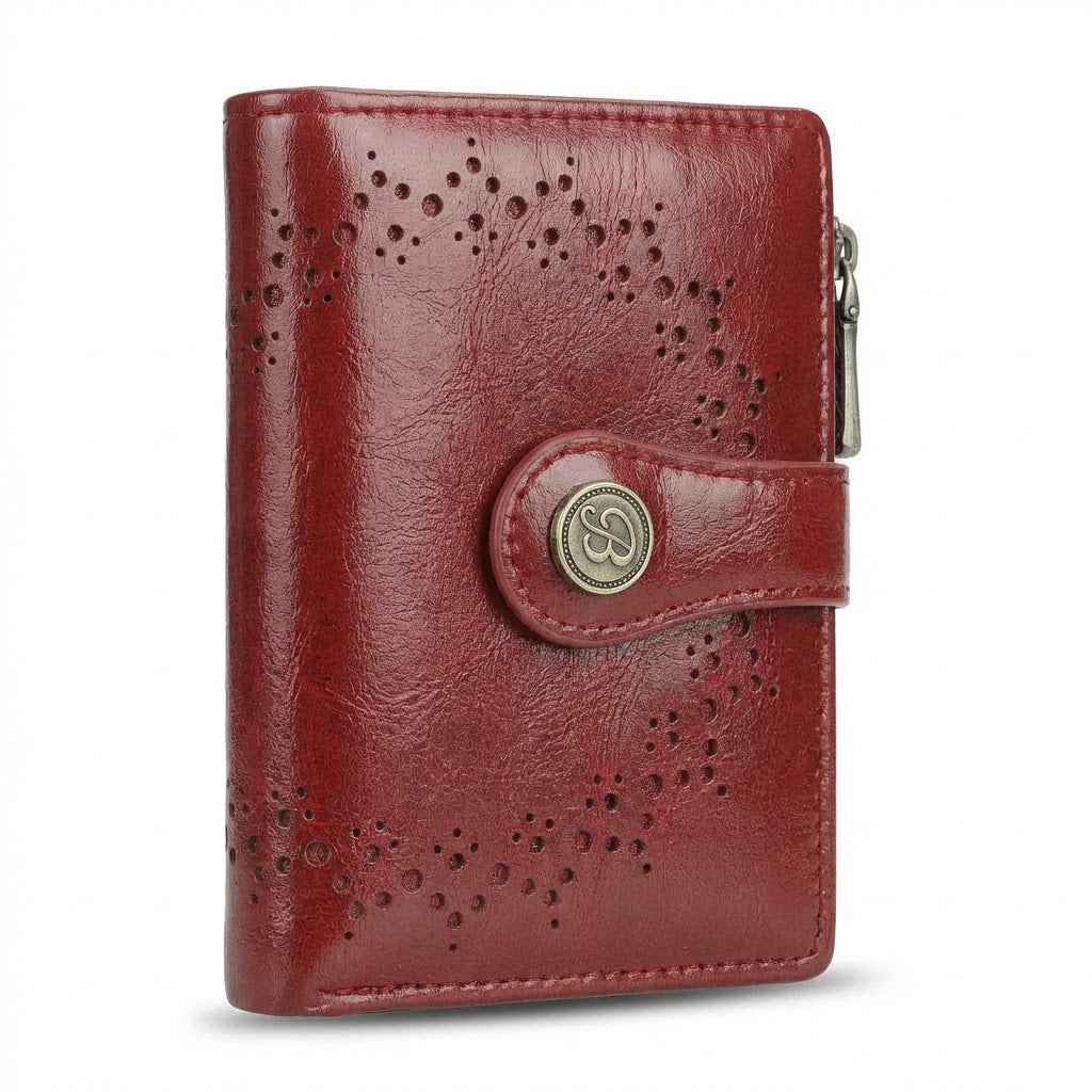 PU Leather Mini Wallet – Chic Card Organizer with Zipper Coin Pocket