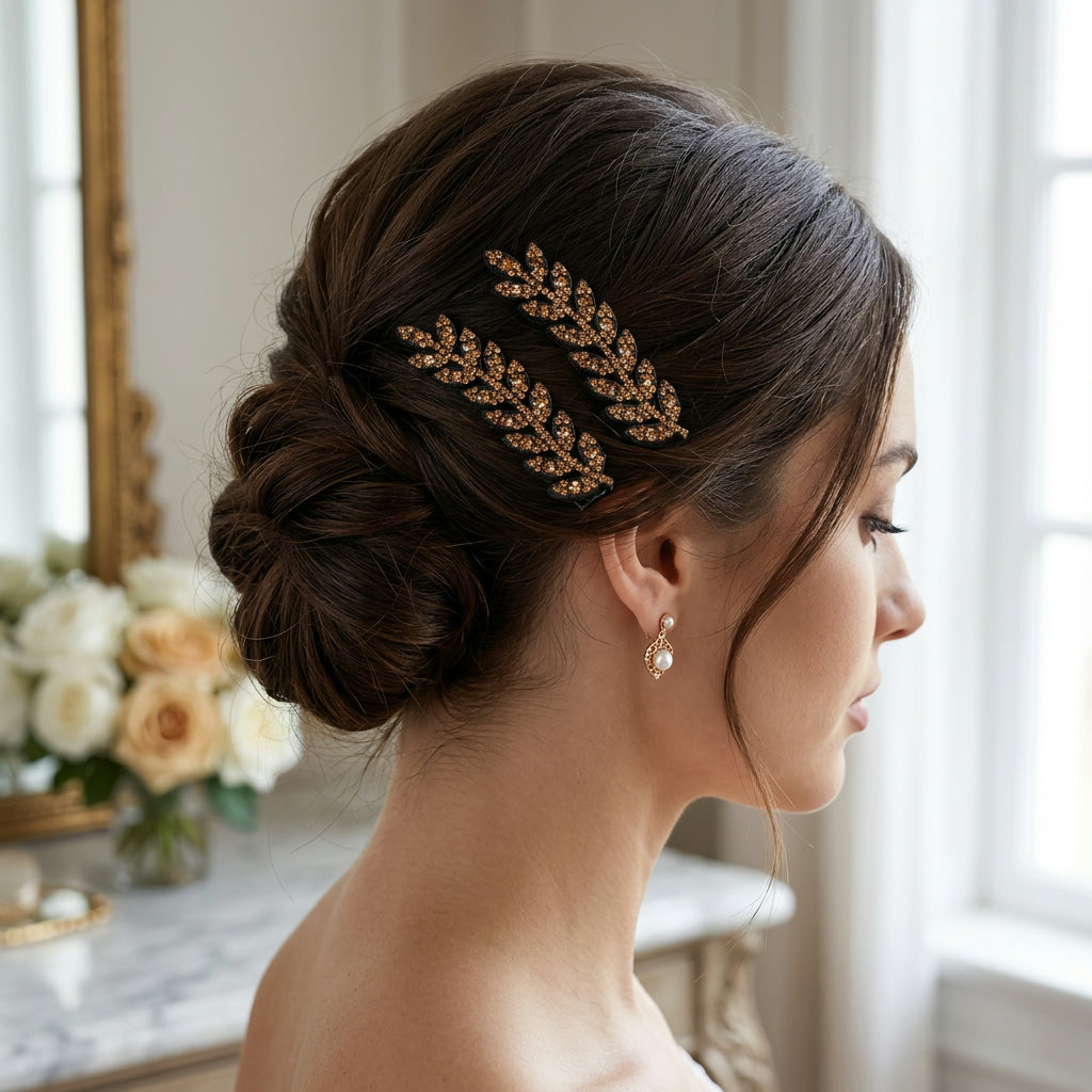 Crystal Hair Clips – Elegant Wedding Hair Accessories Rhinestone