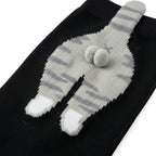 Cute Cat Socks – Soft Korean Mid-Calf Cotton Knit