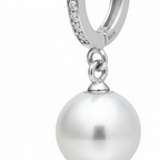 Freshwater Pearl 925 Silver Earrings Crystal