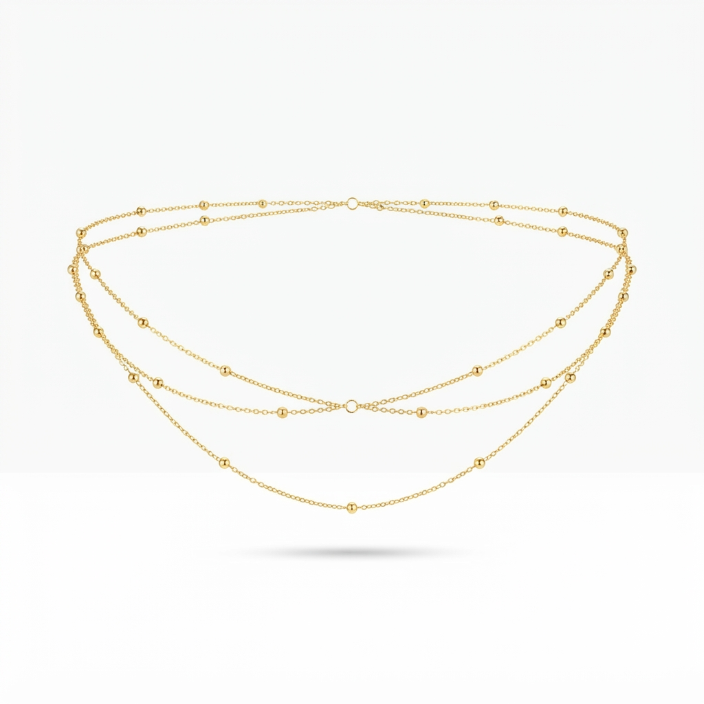 Gold Waist Chain – Effortless Glamour with Double-Layer Beads