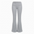 Y2K Slim Flare Pants – Casual Low-Waist Polyester Bootcut