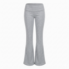 Y2K Slim Flare Pants – Casual Low-Waist Polyester Bootcut