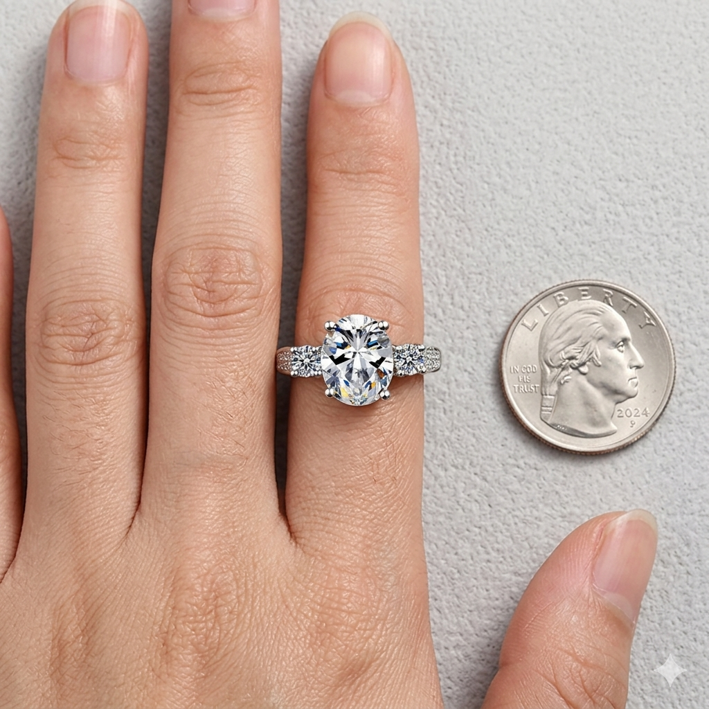 Moissanite Silver Ring – Elegant Sparkle 925 Sterling Design