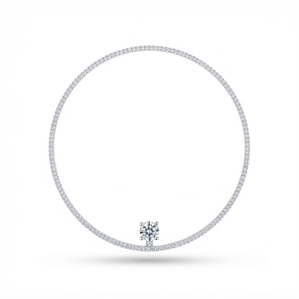 Silver Anklet – Elegant Shine with Crystal Charm Detail