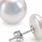 Freshwater Pearl Stud Earrings – 925 Sterling Silver