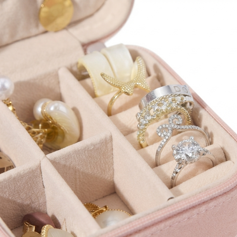 Mini Jewelry Storage Box – Elegant Organization in PU Leather