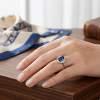 Blue Sapphire Ring – Elegant Sparkle in 925 Sterling Silver