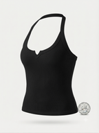 Ribbed Halter Crop Top – Flattering Fit with Soft Stretch Fabric