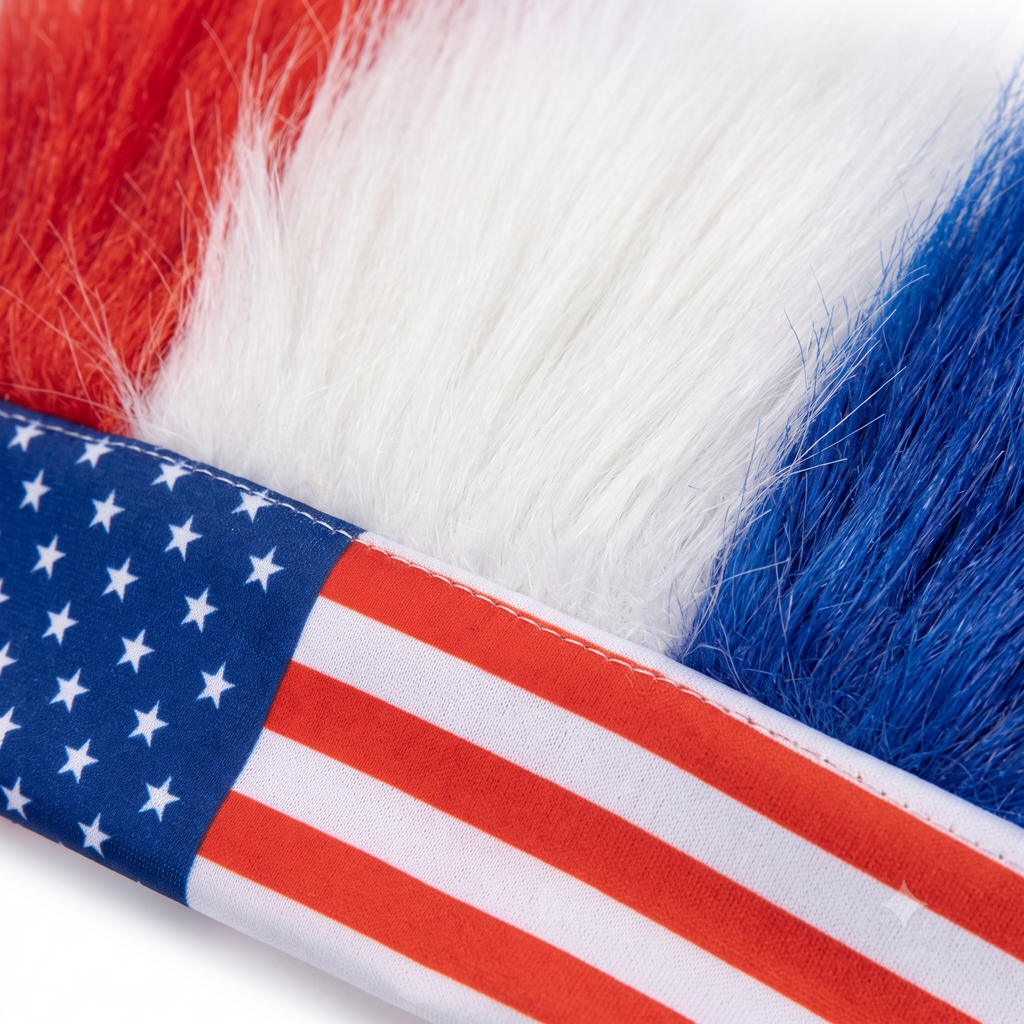 Patriotic Faux Hair Headband – Bold USA Spirit Statement Piece