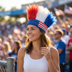 Patriotic Faux Hair Headband – Bold USA Spirit Statement Piece