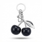 Cherry Bag Charm – Playful Crystal Cherry Pendant Accessory
