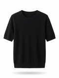 Korean Knit Pullover – Lightweight Comfort & Short Sleeve Casual Top