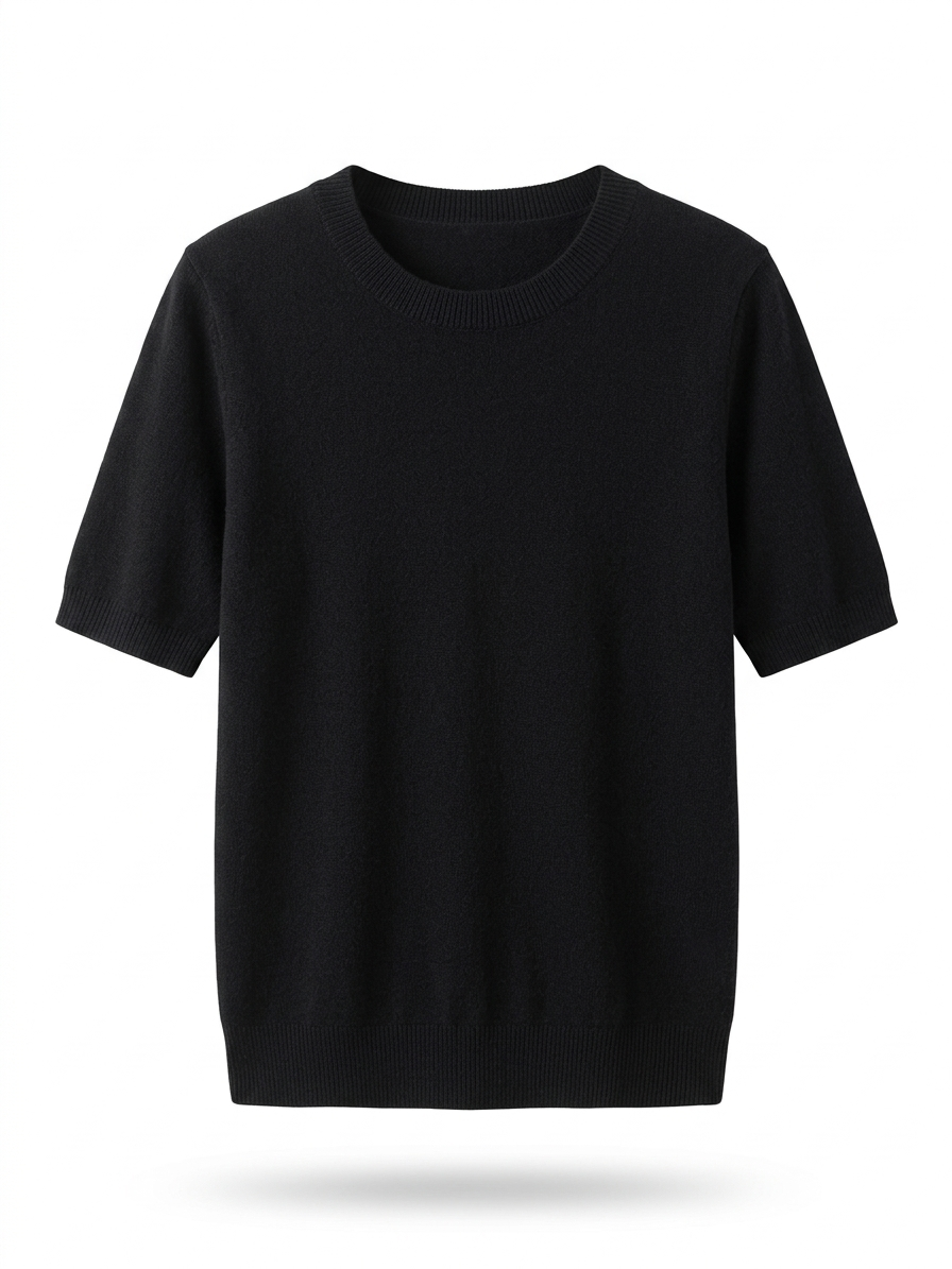 Korean Knit Pullover – Lightweight Comfort & Short Sleeve Casual Top