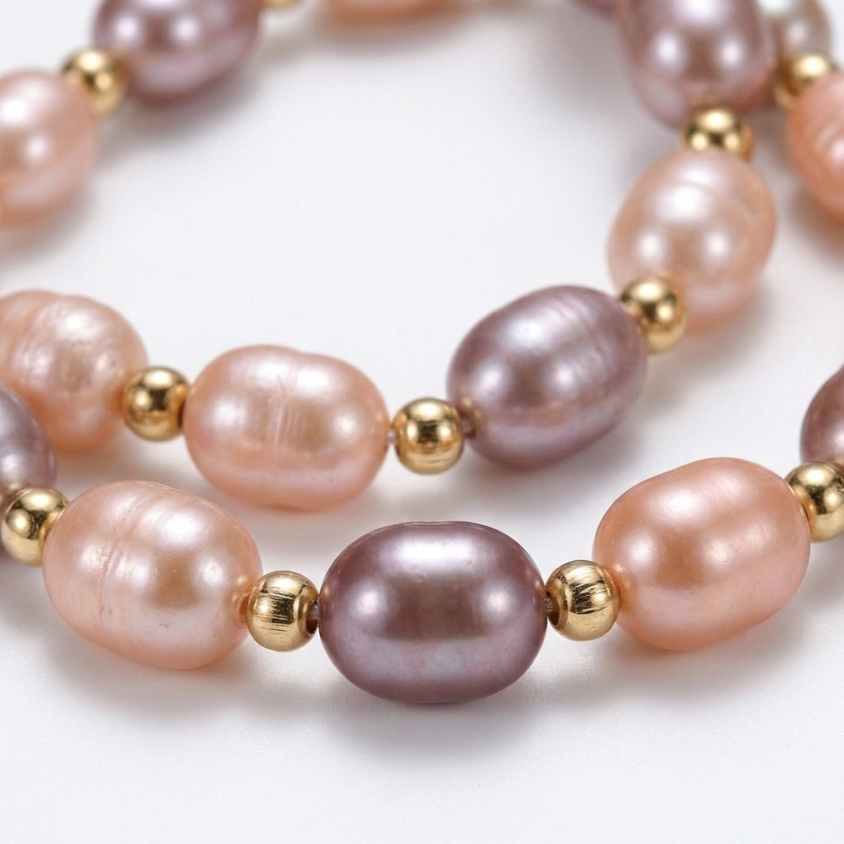 Rice Pearl Choker – 925 Silver Freshwater Elegance