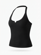 Ribbed Halter Crop Top – Flattering Fit with Soft Stretch Fabric