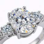 Moissanite Silver Ring – Elegant Sparkle 925 Sterling Design