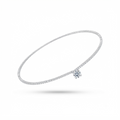 Silver Anklet – Elegant Shine with Crystal Charm Detail
