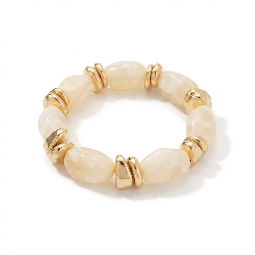 Acrylic Beaded Bracelet – Bohemian Elastic Everyday Style