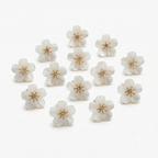 Flower Hair Rings – Elegant Braided Style with Rhinestone Accents